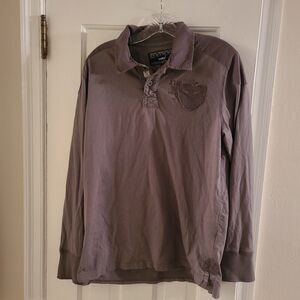 Celio Long Sleeved Polo Shirt Size Large